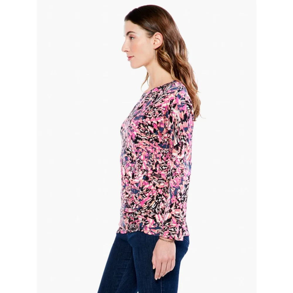 Nic + Zoe Kaleidoscope Top with Stretch Gather Detail Right Hem. - Picture 2 of 12